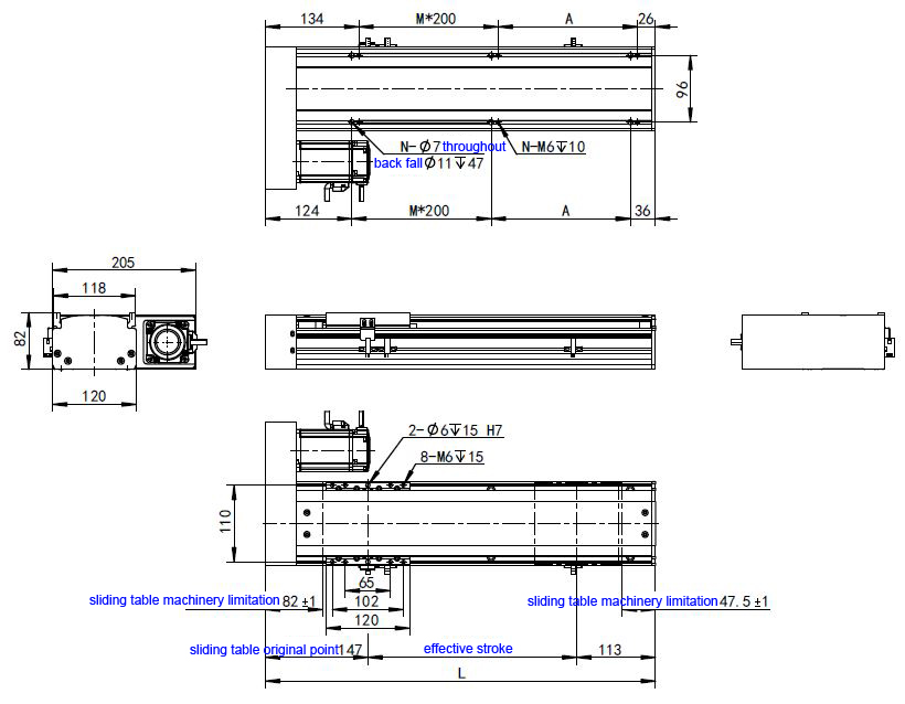 HAN'S MOTOR Hochpräzise Linearführung mit Kugelumlaufspindel für CNC-Bewegung